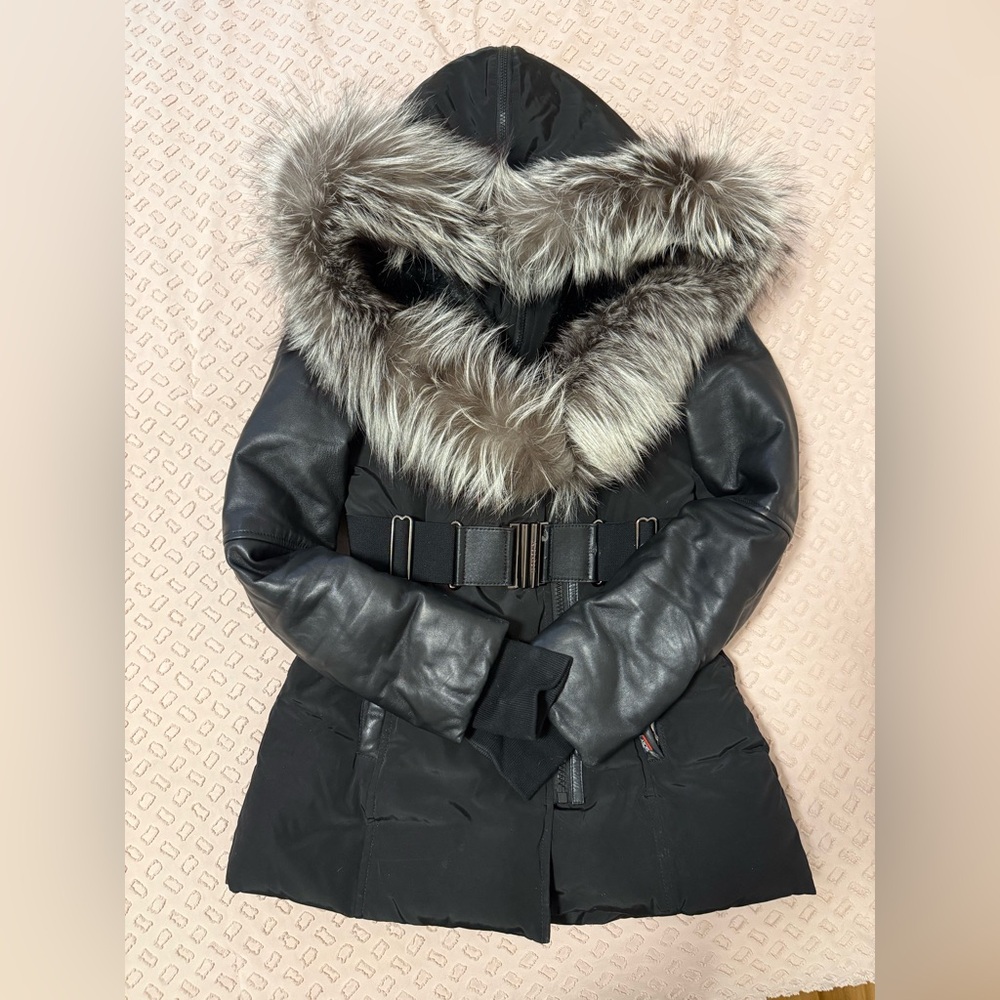 Women's Black Faux Fur Hooded Jacket